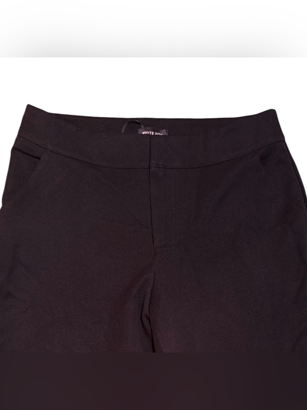White Fox Boutique Black Straight Leg Pants Size Medium 32” Inseam - Picture 2 of 7